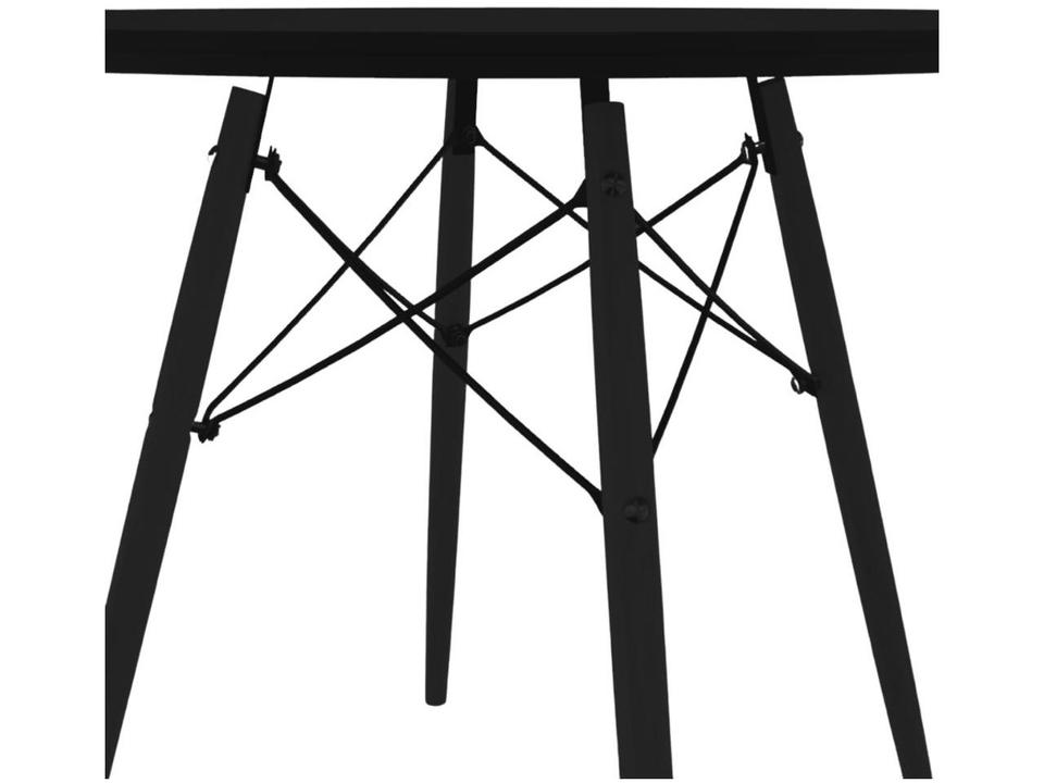 Mesa de Jantar 5 Cadeiras Redonda Preta - 7