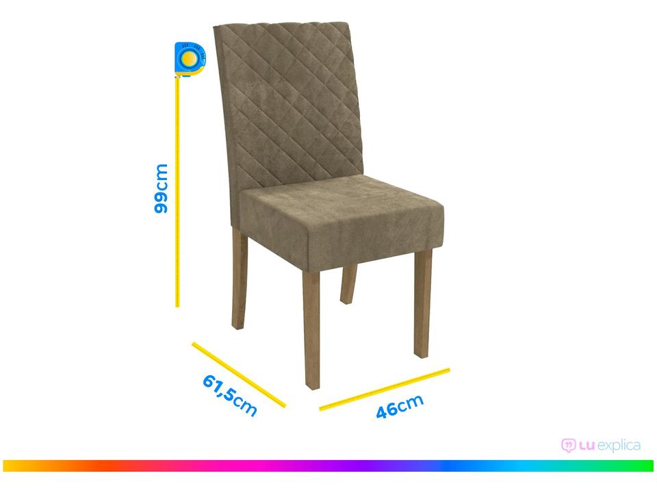 Mesa de Jantar 6 Cadeiras 6 Lugares Retangular - 12