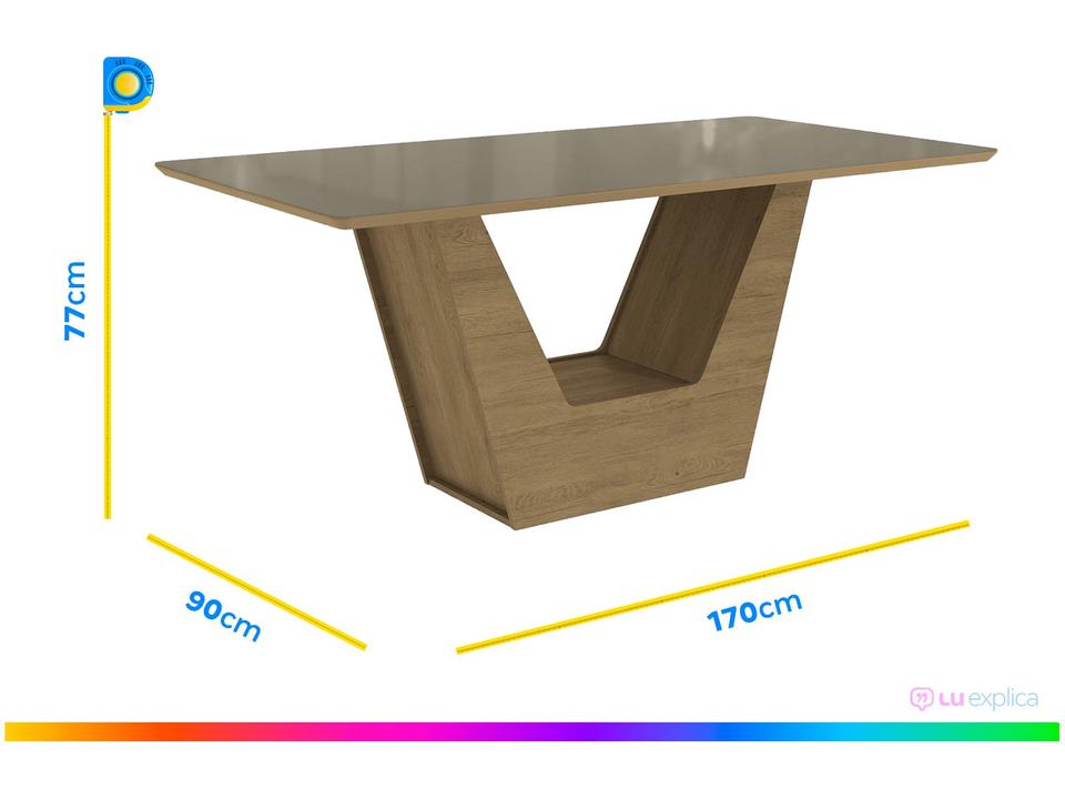 Mesa de Jantar 6 Cadeiras 6 Lugares Retangular - 11