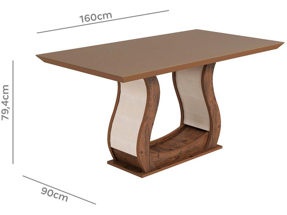 Mesa de Jantar 6 Cadeiras 6 Lugares Retangular - 6