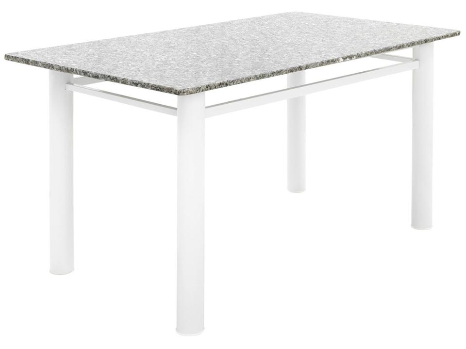 Mesa de Jantar 6 Cadeiras Retangular Aço Tampo Granito Poeme Ciplafe - 7