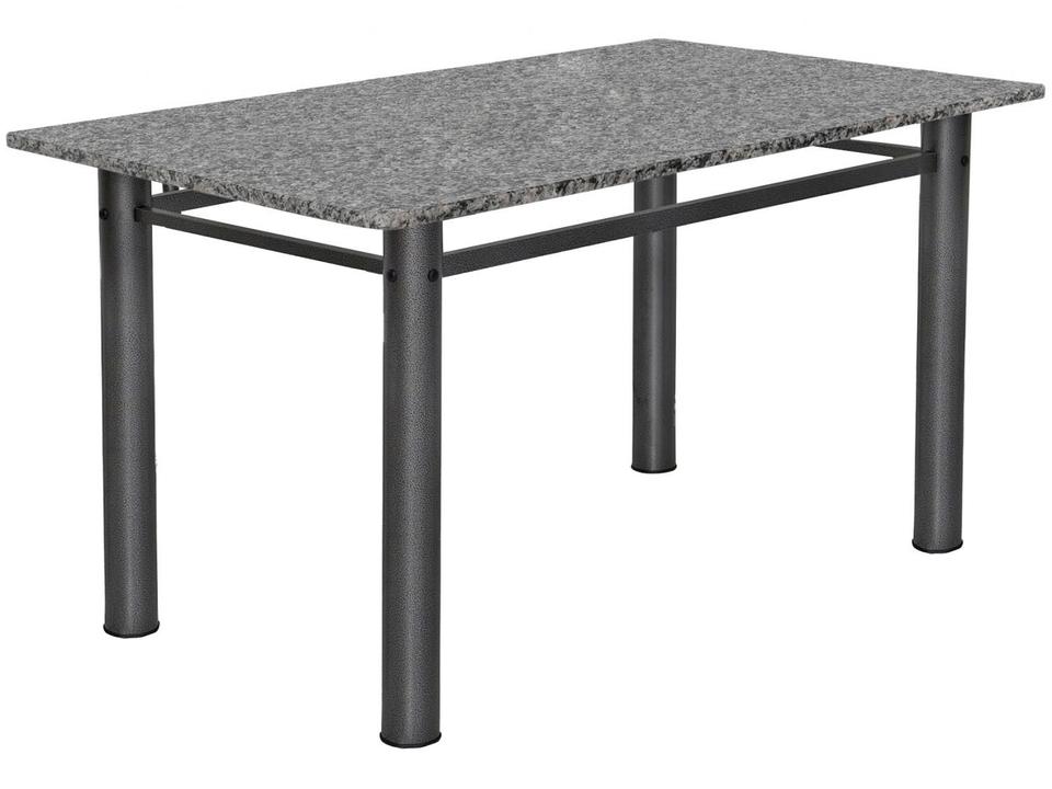 Mesa de Jantar 6 Cadeiras Retangular Aço Tampo Granito Poeme Ciplafe - 3