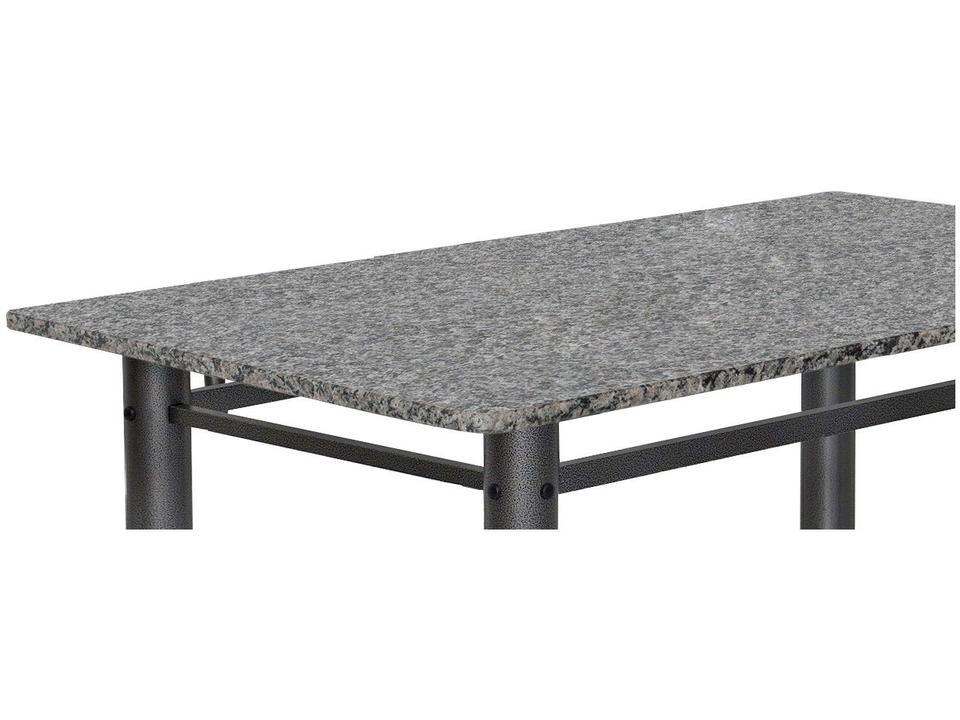 Mesa de Jantar 6 Cadeiras Retangular Aço Tampo Granito Poeme Ciplafe - 8