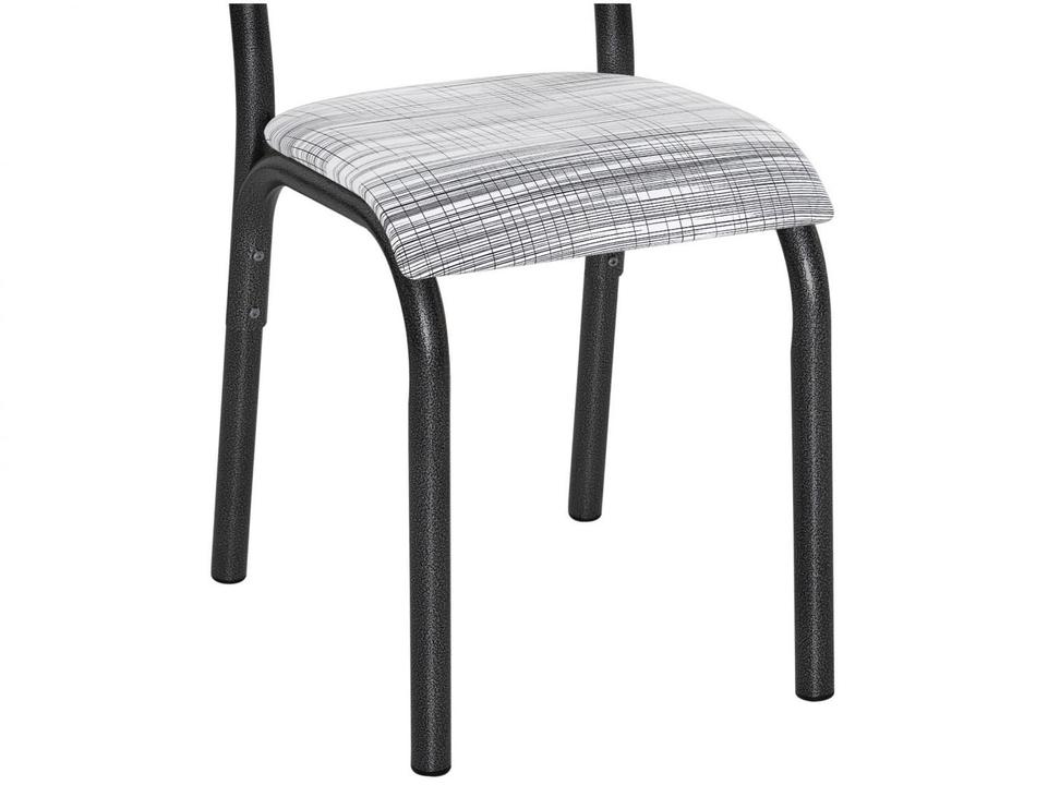 Mesa de Jantar 6 Cadeiras Retangular Aço Tampo Granito Poeme Ciplafe - 10