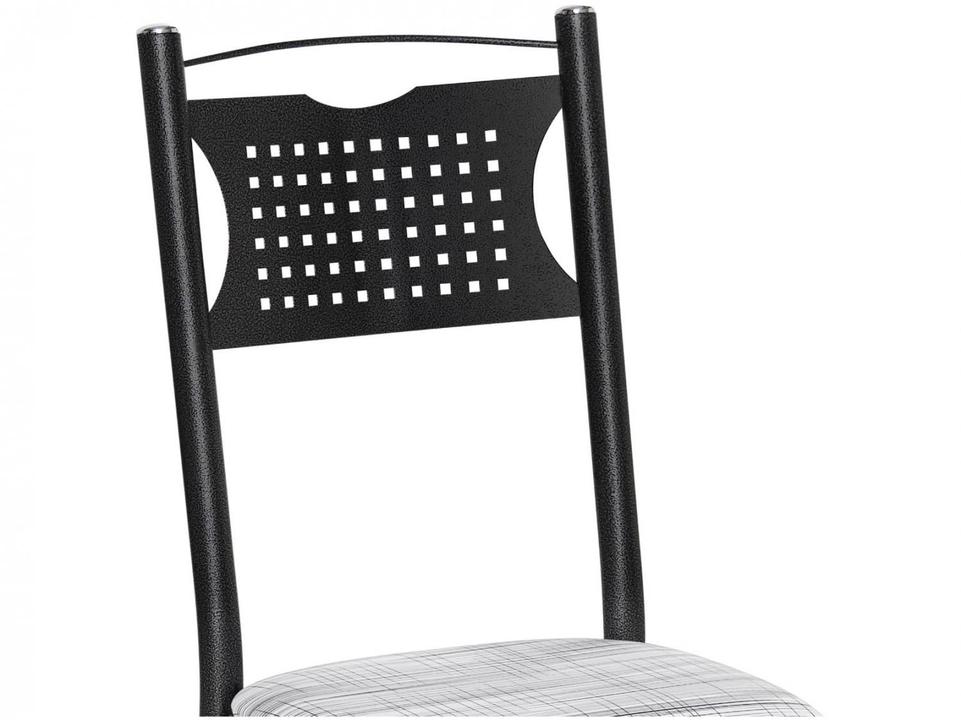 Mesa de Jantar 6 Cadeiras Retangular Aço Tampo Granito Poeme Ciplafe - 9