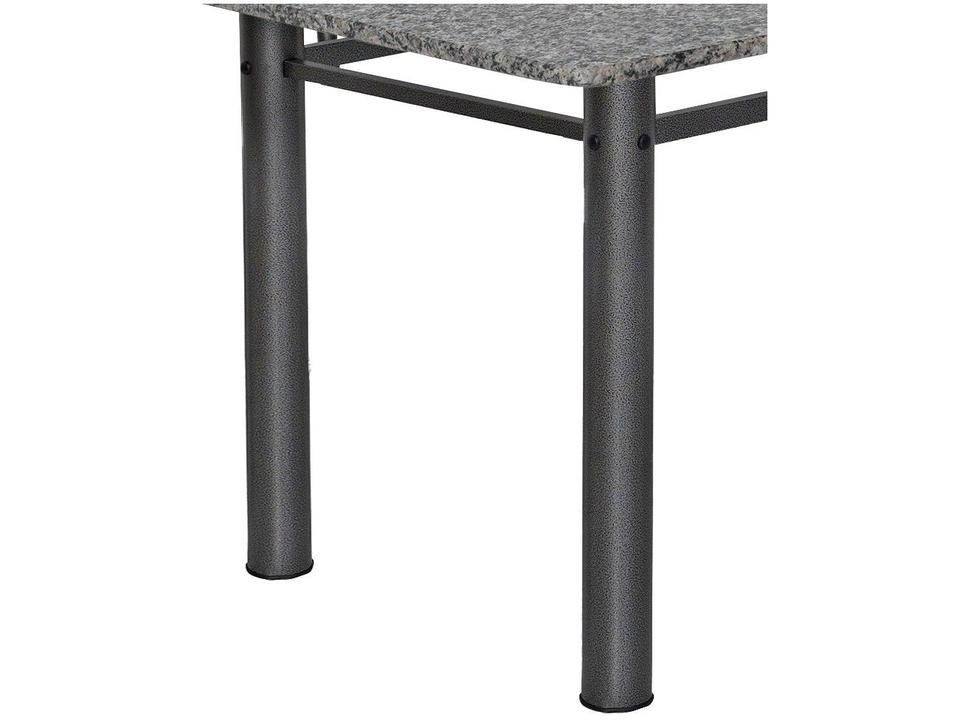 Mesa de Jantar 6 Cadeiras Retangular Aço Tampo Granito Poeme Ciplafe - 7