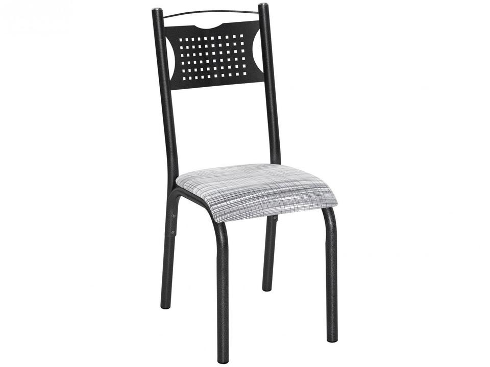 Mesa de Jantar 6 Cadeiras Retangular Aço Tampo Granito Poeme Ciplafe - 4