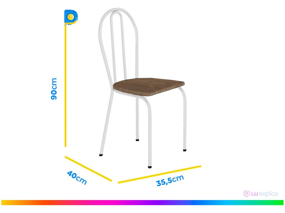 Mesa de Jantar 6 Cadeiras Retangular Branca - 6