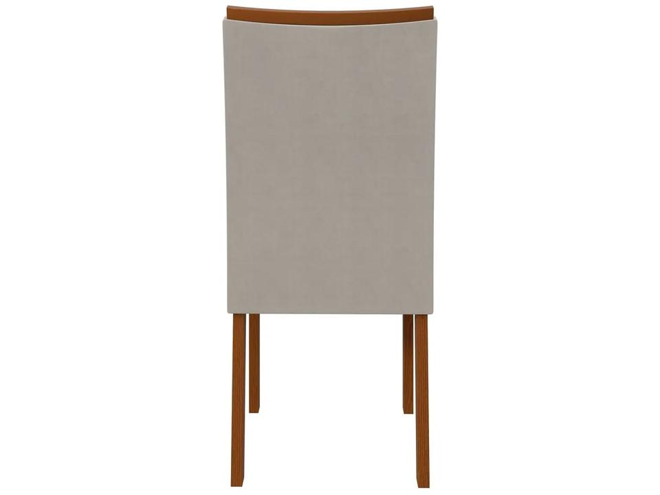 Mesa de Jantar 6 Cadeiras Retangular Frassino e Off White Móveis Lopas Apogeu - 12