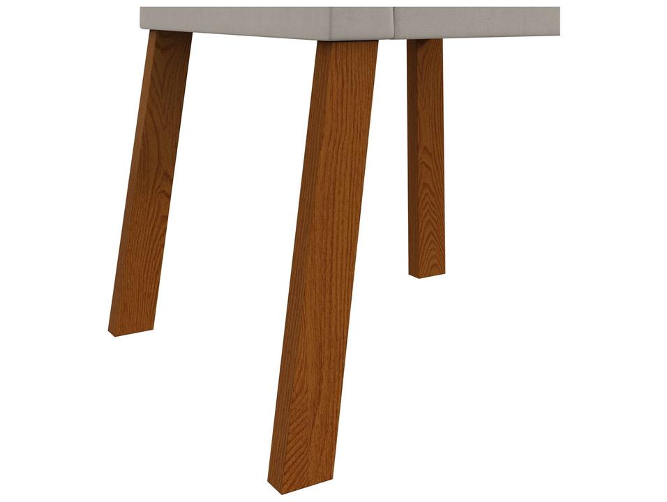 Mesa de Jantar 6 Cadeiras Retangular Frassino e Off White Móveis Lopas Apogeu - 13