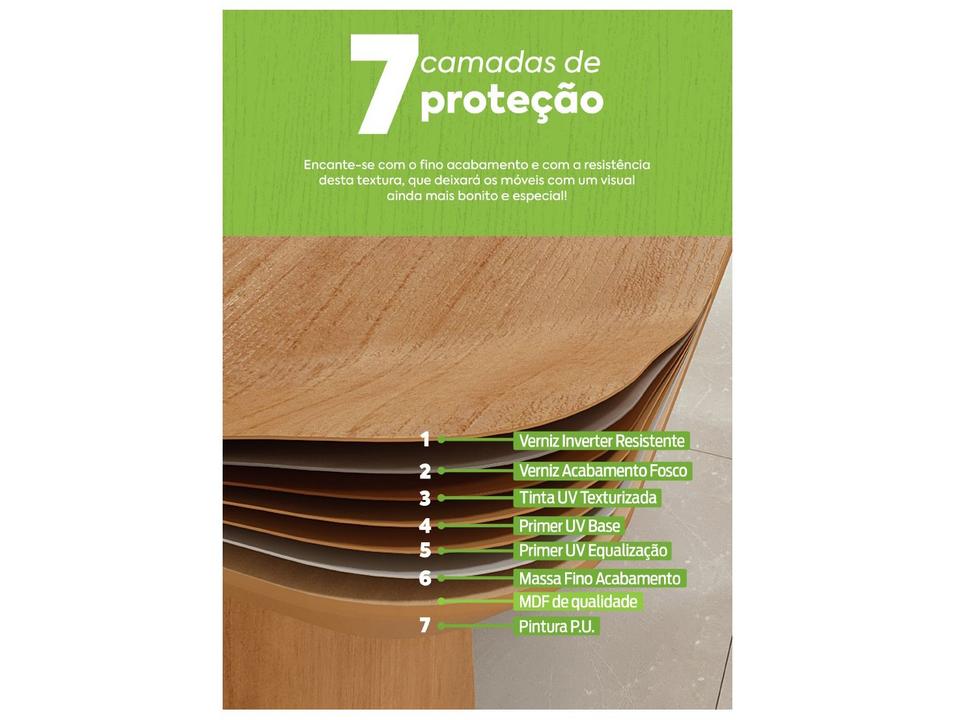 Mesa de Jantar 6 Cadeiras Retangular Frassino e Off White Móveis Lopas Apogeu - 2