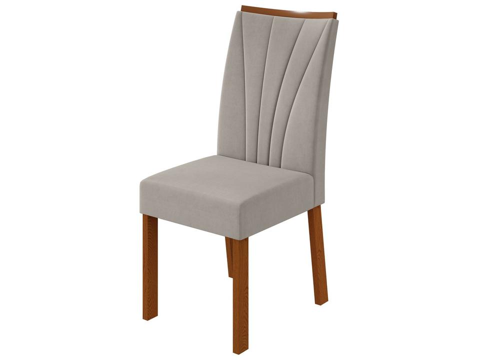 Mesa de Jantar 6 Cadeiras Retangular Frassino e Off White Móveis Lopas Apogeu - 10