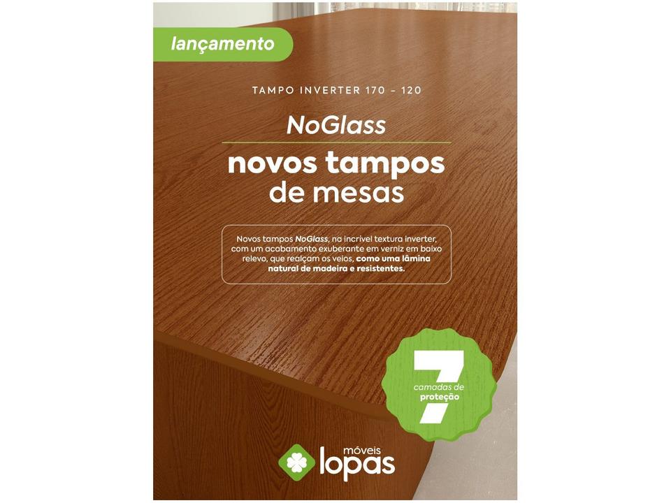 Mesa de Jantar 6 Cadeiras Retangular Frassino e Off White Tampo de MDF Apogeu Móveis Lopas - 2