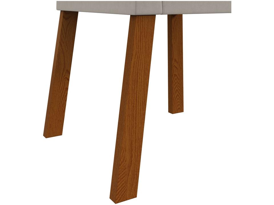 Mesa de Jantar 6 Cadeiras Retangular Frassino e Off White Tampo de MDF Apogeu Móveis Lopas - 11