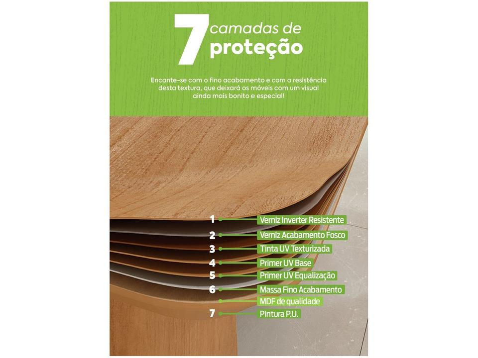 Mesa de Jantar 6 Cadeiras Retangular Frassino e Off White Tampo de MDF Apogeu Móveis Lopas - 3