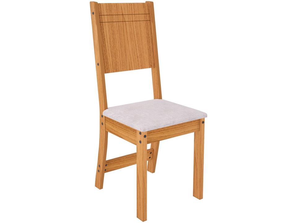 Mesa de Jantar 6 Cadeiras Retangular Freijo e Off White Indekes Cristal - 5