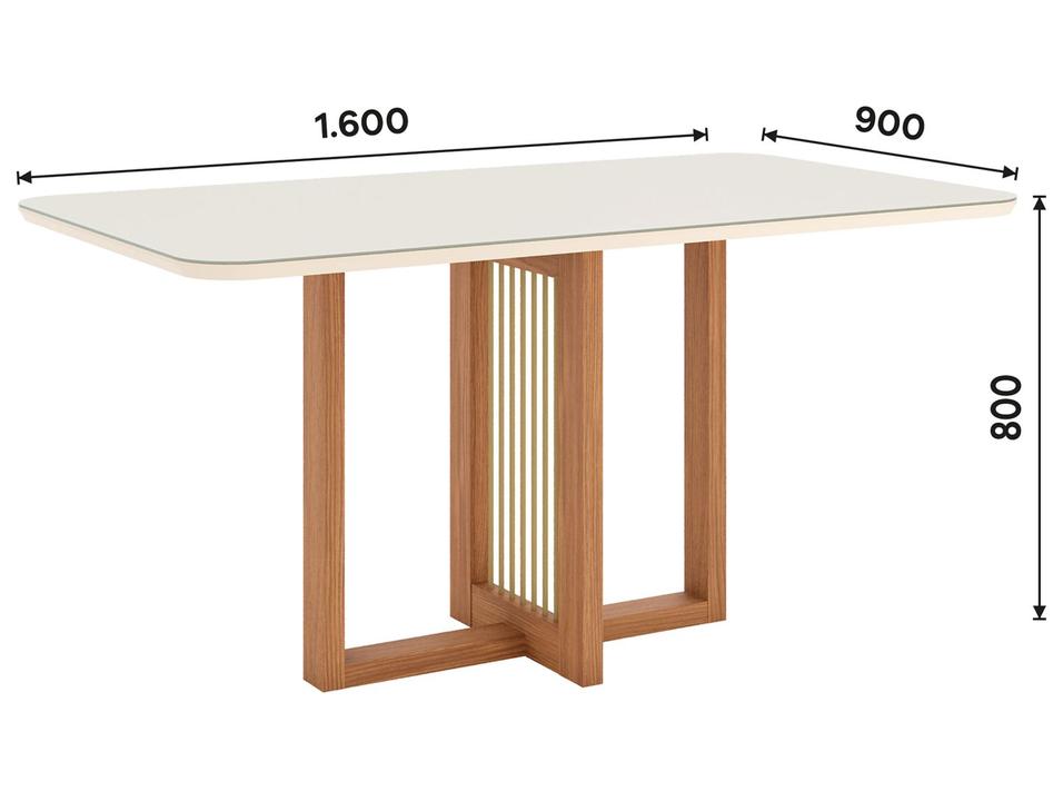 Mesa de Jantar 6 Cadeiras Retangular Henn Natalí - 3