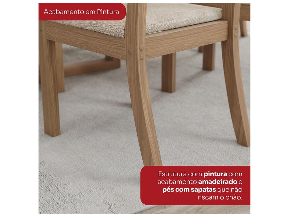 Mesa de Jantar 6 Cadeiras Retangular Henn Natalí - 10