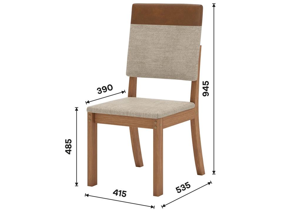 Mesa de Jantar 6 Cadeiras Retangular Henn Natalí - 4