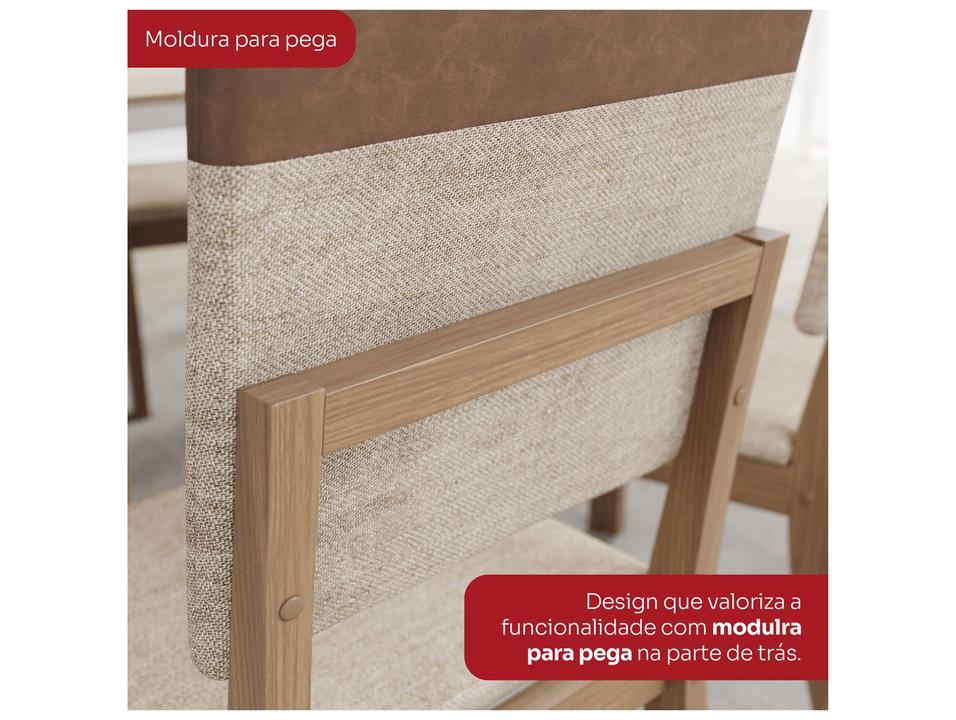 Mesa de Jantar 6 Cadeiras Retangular Henn Natalí - 9