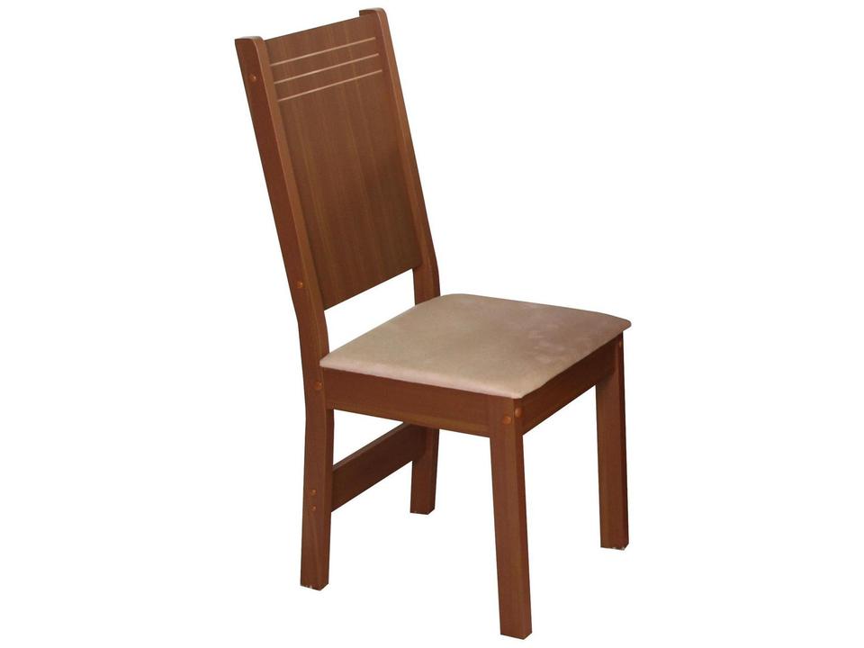 Mesa de Jantar 6 Cadeiras Retangular Naturalle e Off-White Tampo de MDF Verona Móveis São Carlos - 5