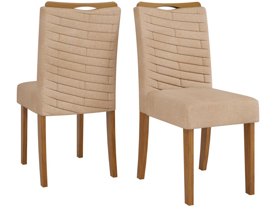 Mesa de Jantar 6 Cadeiras Retangular Off White e Saara DJ Móveis Firenze - 4