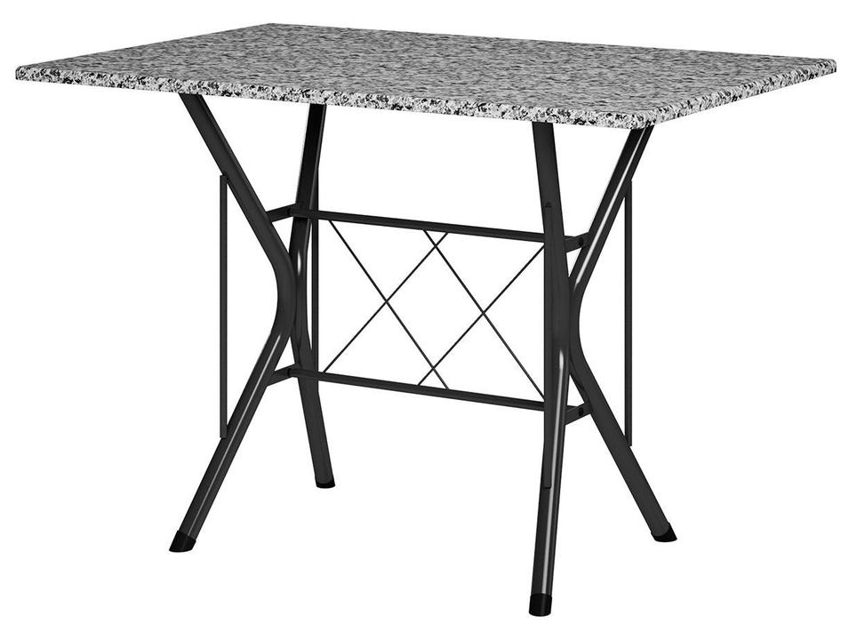 Mesa de Jantar 6 Cadeiras Retangular Preta - 6