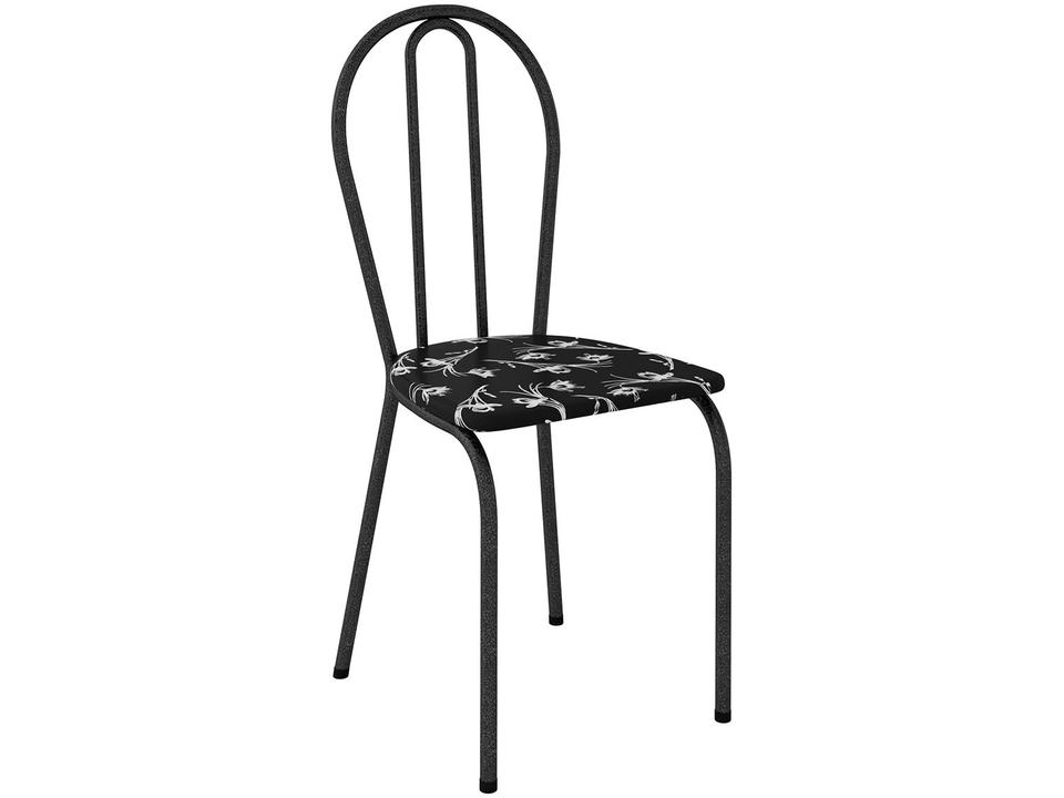 Mesa de Jantar 6 Cadeiras Retangular Preta - 6