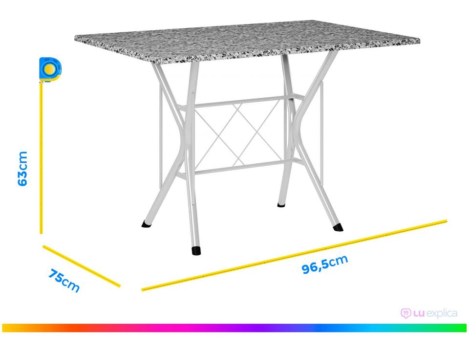 Mesa de Jantar 6 Lugares Retangular Branca - 2