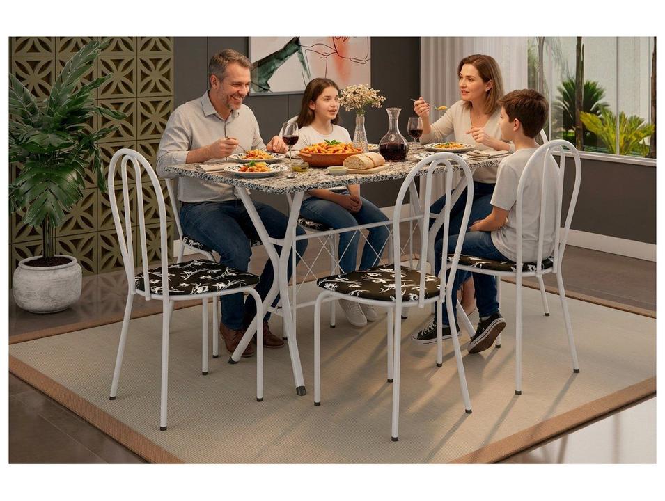 Mesa de Jantar 6 Lugares Retangular Branca - 1
