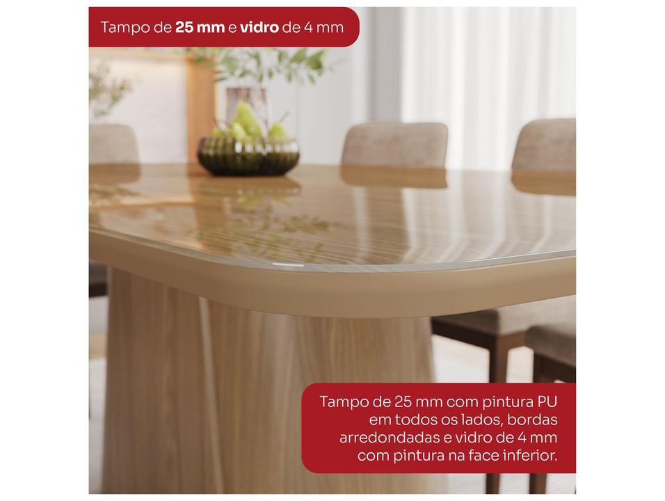 Mesa de Jantar 8 Cadeiras Retangular Henn Olívia - 6