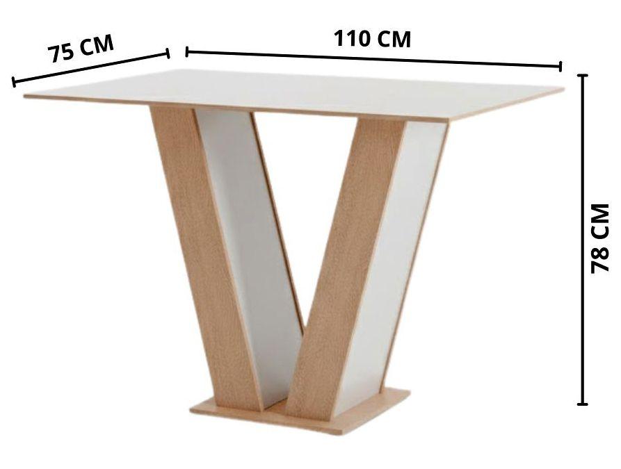 Mesa de Jantar com 4 Cadeiras Retangular Luiza Sonetto Móveis - 6