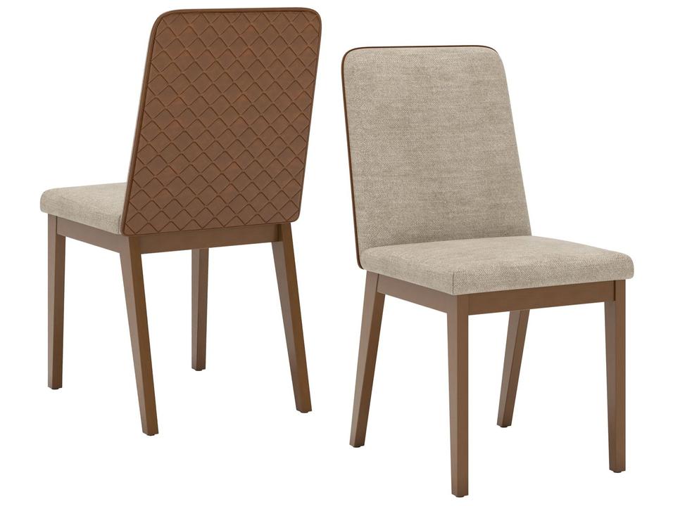 Mesa de Jantar8 Cadeiras Retangular Tampo de Vidro Henn Olívia - 16