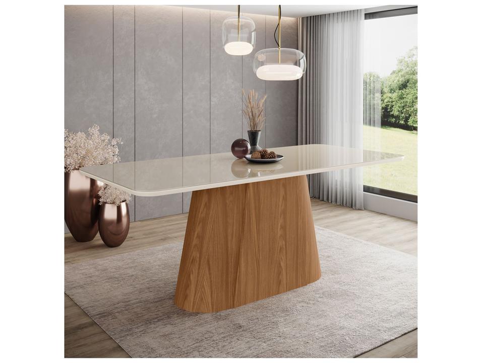 Mesa de Jantar8 Cadeiras Retangular Tampo de Vidro Henn Olívia - 13