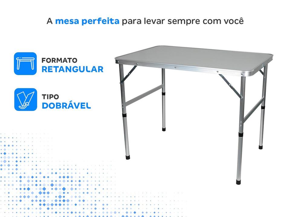 Mesa Dobrável Multiuso 90x60cm Otello DOB-AL2 - 2