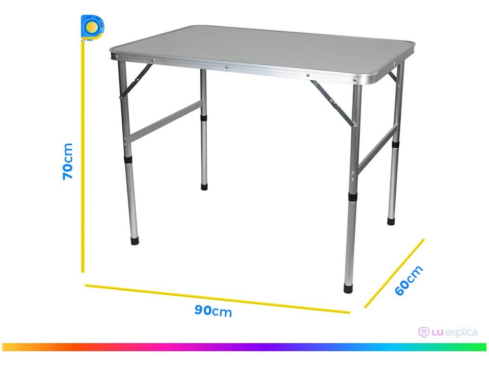 Mesa Dobrável Multiuso 90x60cm Otello DOB-AL2 - 5