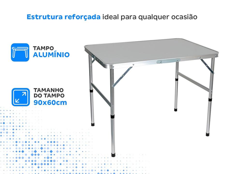 Mesa Dobrável Multiuso 90x60cm Otello DOB-AL2 - 3