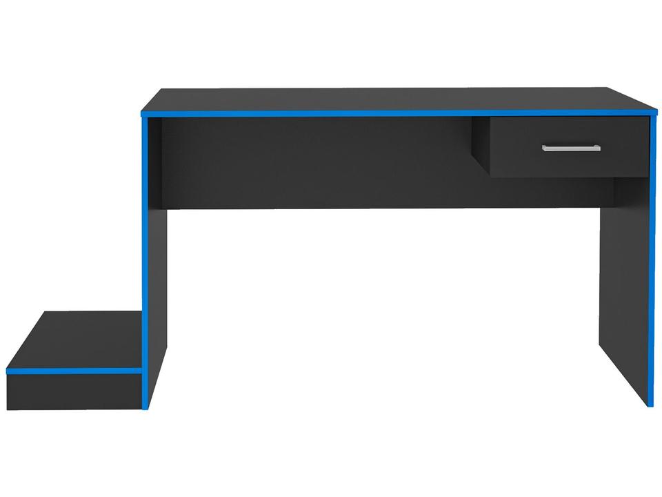 Mesa Gamer Artely Preto e Azul 1 Gaveta - 2
