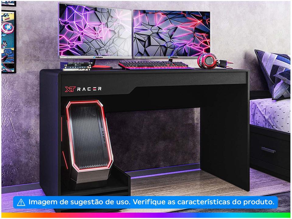 Mesa Gamer XT Racer Line Preto e Branco - 1