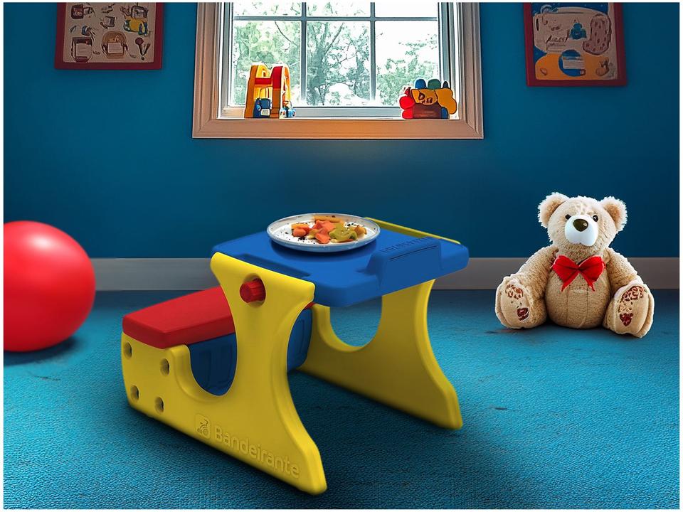 Mesa Infantil com Banco de Atividades Bandeirante - 1