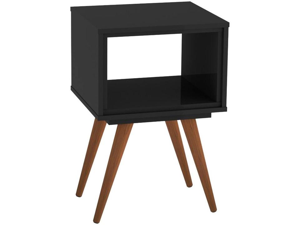 Mesa Lateral de Madeira Pés Palito Retrô 40 Olivar Móveis - 2