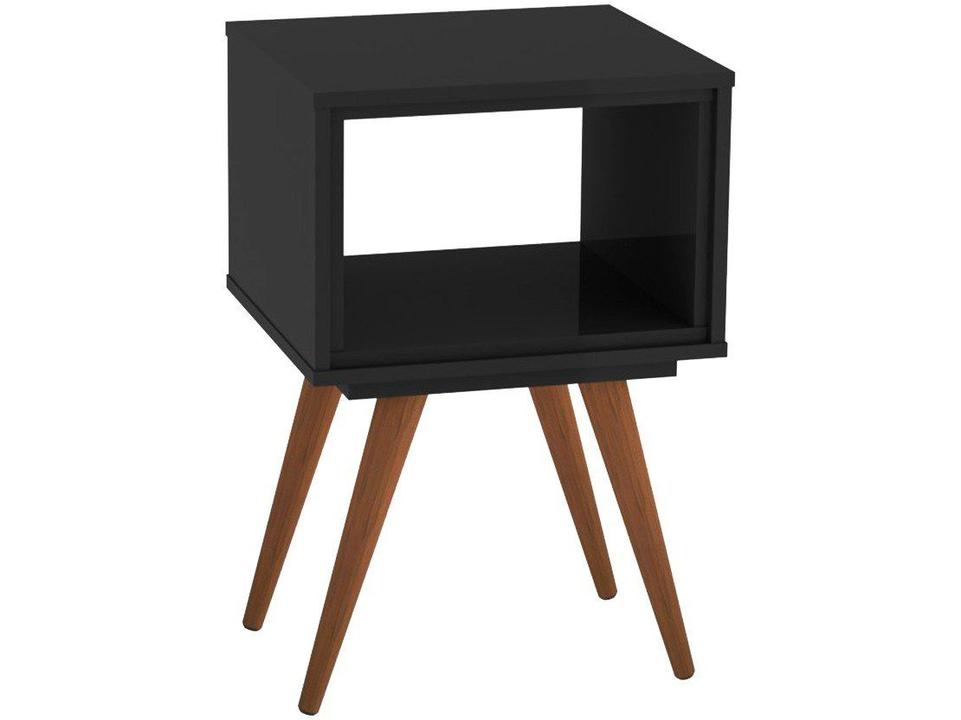 Mesa Lateral de Madeira Pés Palito Retrô 40 Olivar Móveis - 2