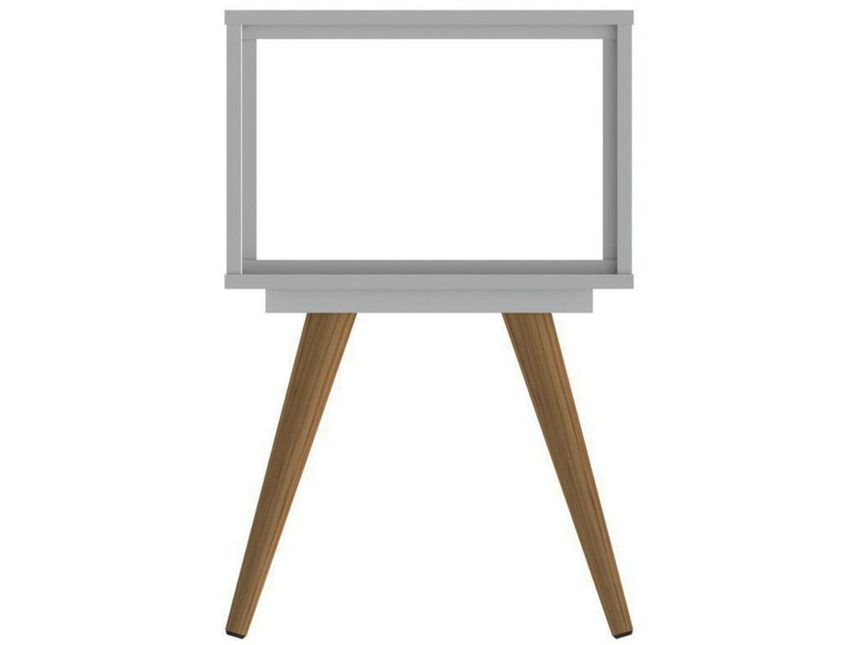 Mesa Lateral de Madeira Pés Palito Retrô 40 Olivar Móveis - 2