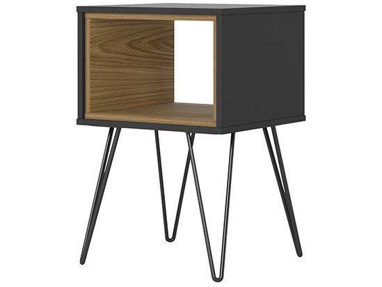 Mesa Lateral de Madeira Retrô Metal Dallas Olivar Móveis - 2
