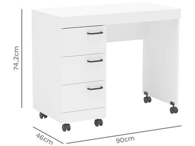 Mesa para Computador 3 Gavetas Politorno - 7