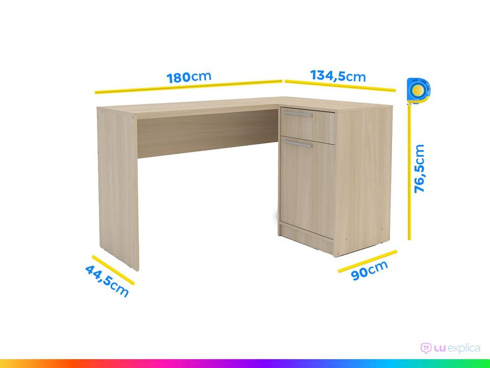 Mesa para Computador de Canto 1 Gaveta 1 Porta - 4