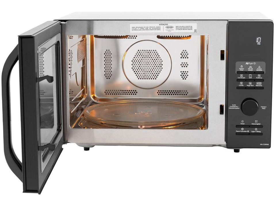Micro-ondas AirFryer 4 em 1 Panasonic CD89 Black Glass 30L - 6