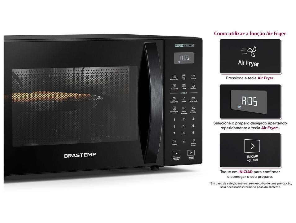 Micro-ondas Brastemp 29L Preto BMC29AE - 1
