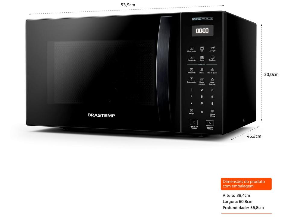 Micro-ondas Brastemp 29L Preto BMC29AE - 10