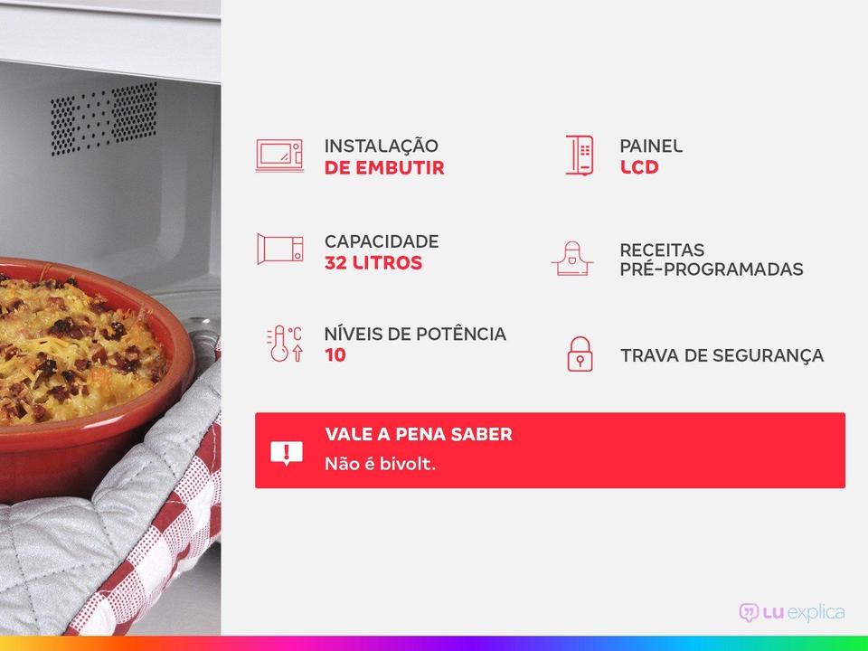 Micro-ondas Brastemp 32L de Embutir Preto - 1